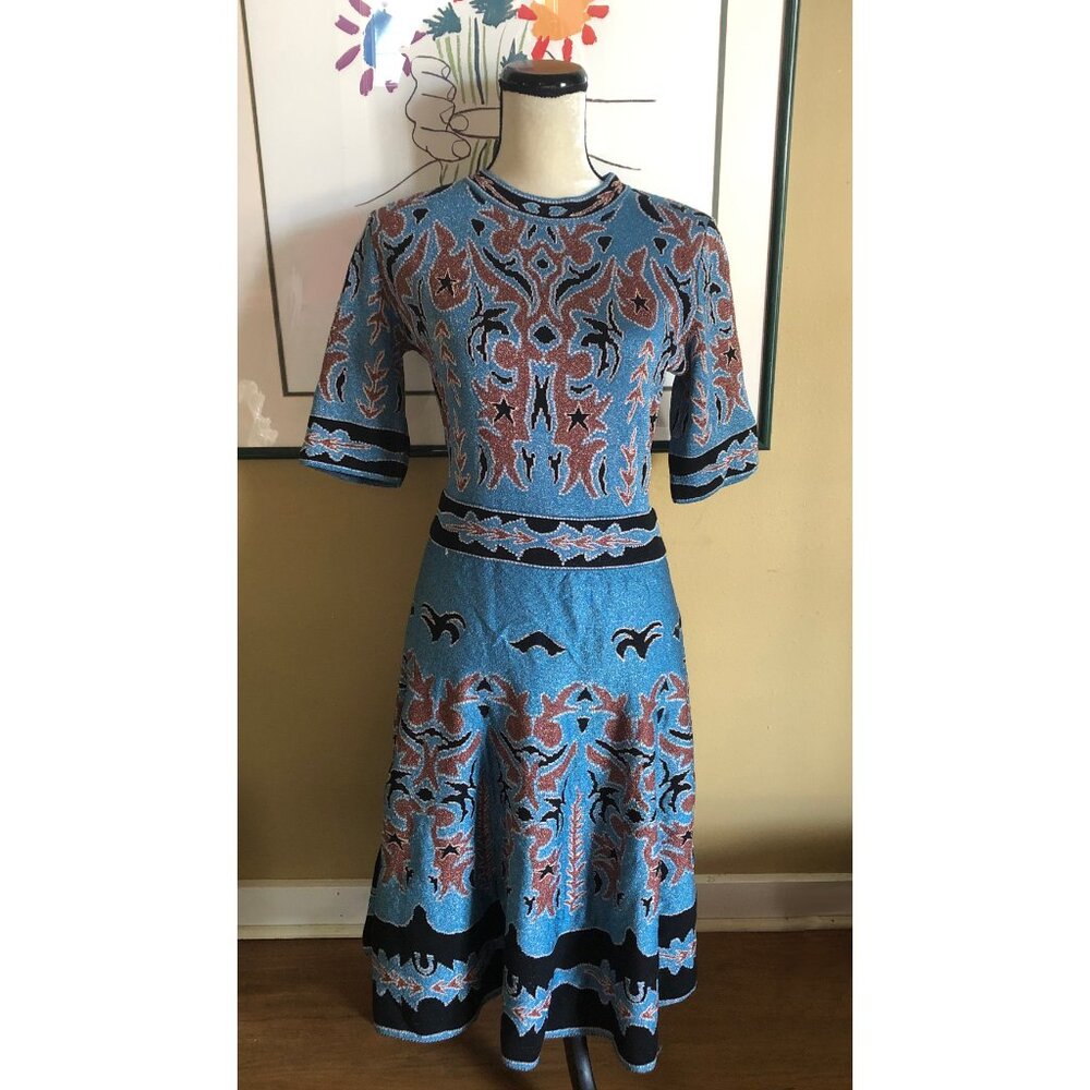 M Missoni baroque jacquard fit flare sweater dress - Picture 3 of 8
